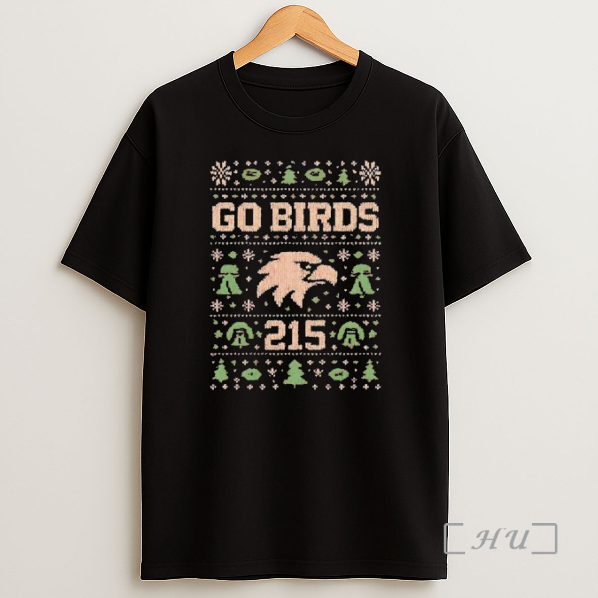 Officials Go Birds 215 Philadelphia Eagles Ugly Christmas Sweat Shirt Sweatshirt Tee