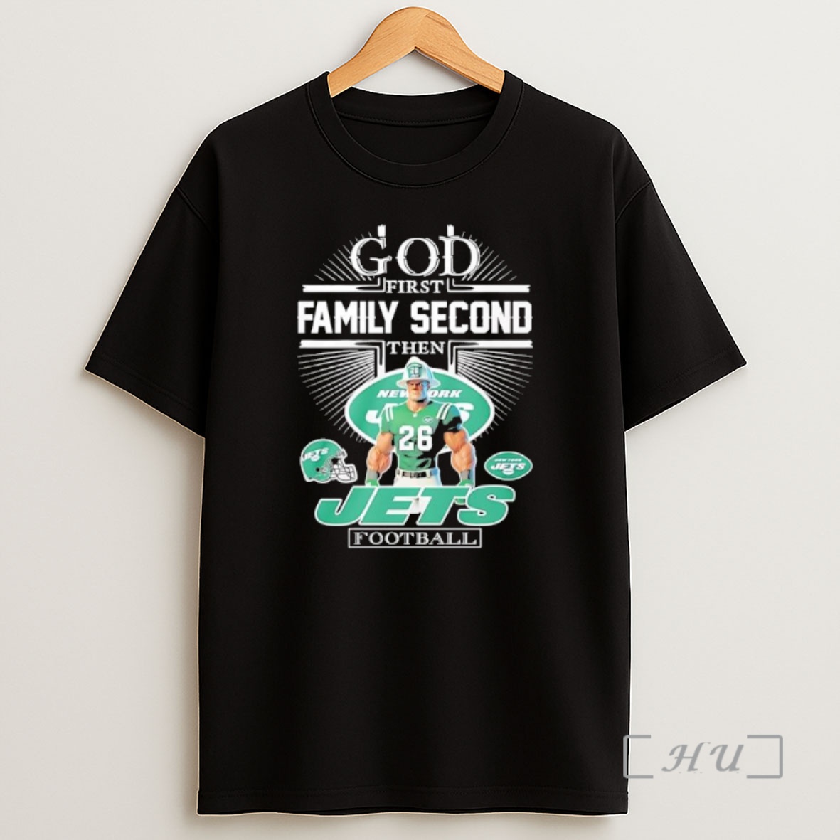 Officials God First Family Second Then New York Jets Football Graphic Shirt Sweatshirt Tee
