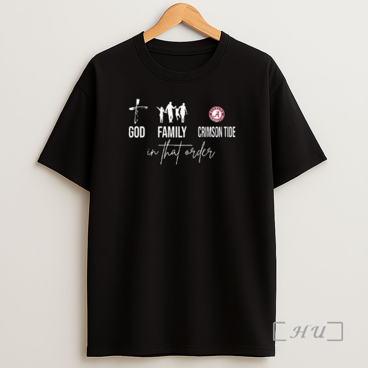 Officials God Family Alabama Crimson Tide In That Order Double Sided Graphic Shirt Sweatshirt Tee