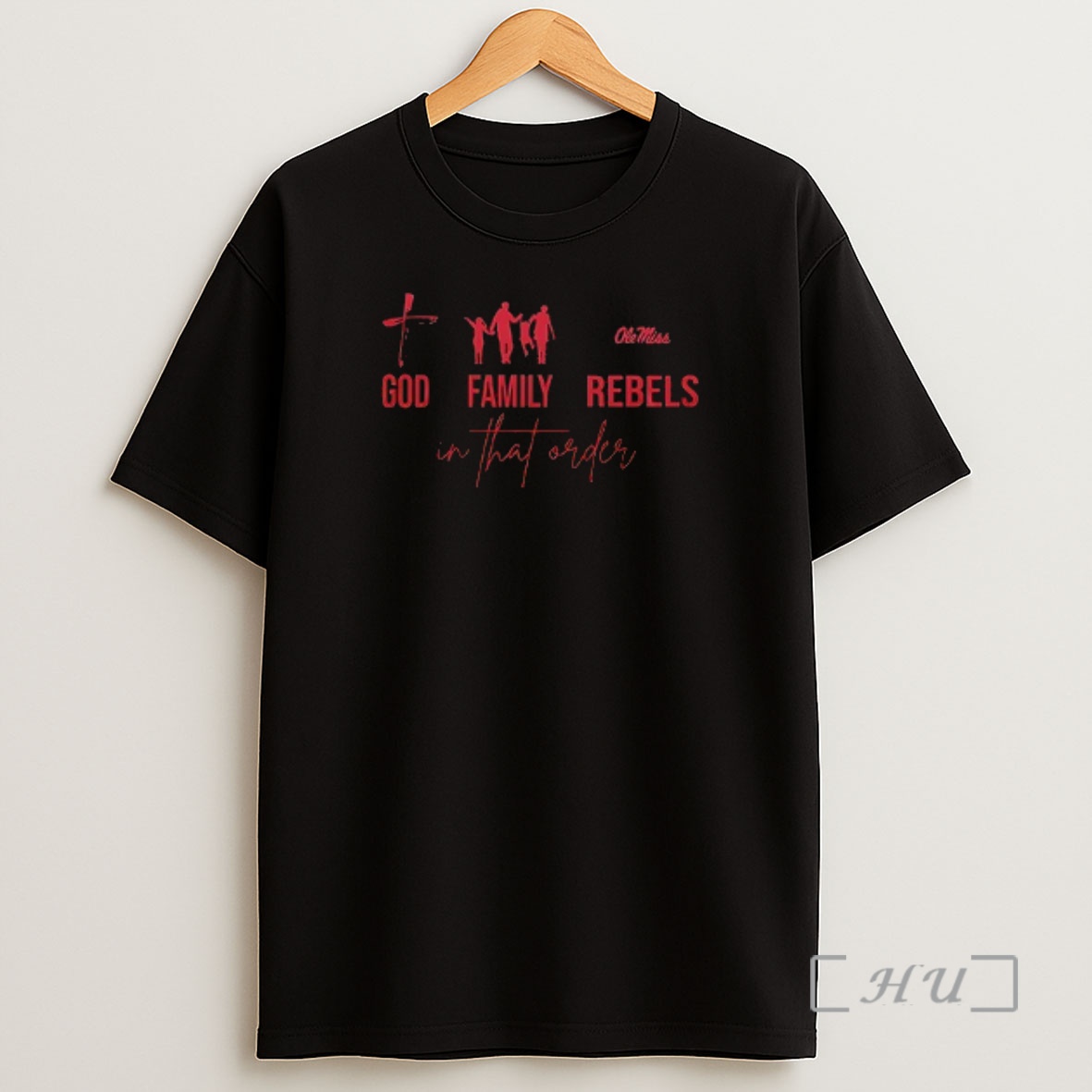 Officials God Family Ole Miss Rebels In That Order Double Sided Graphic Shirt Sweatshirt Tee