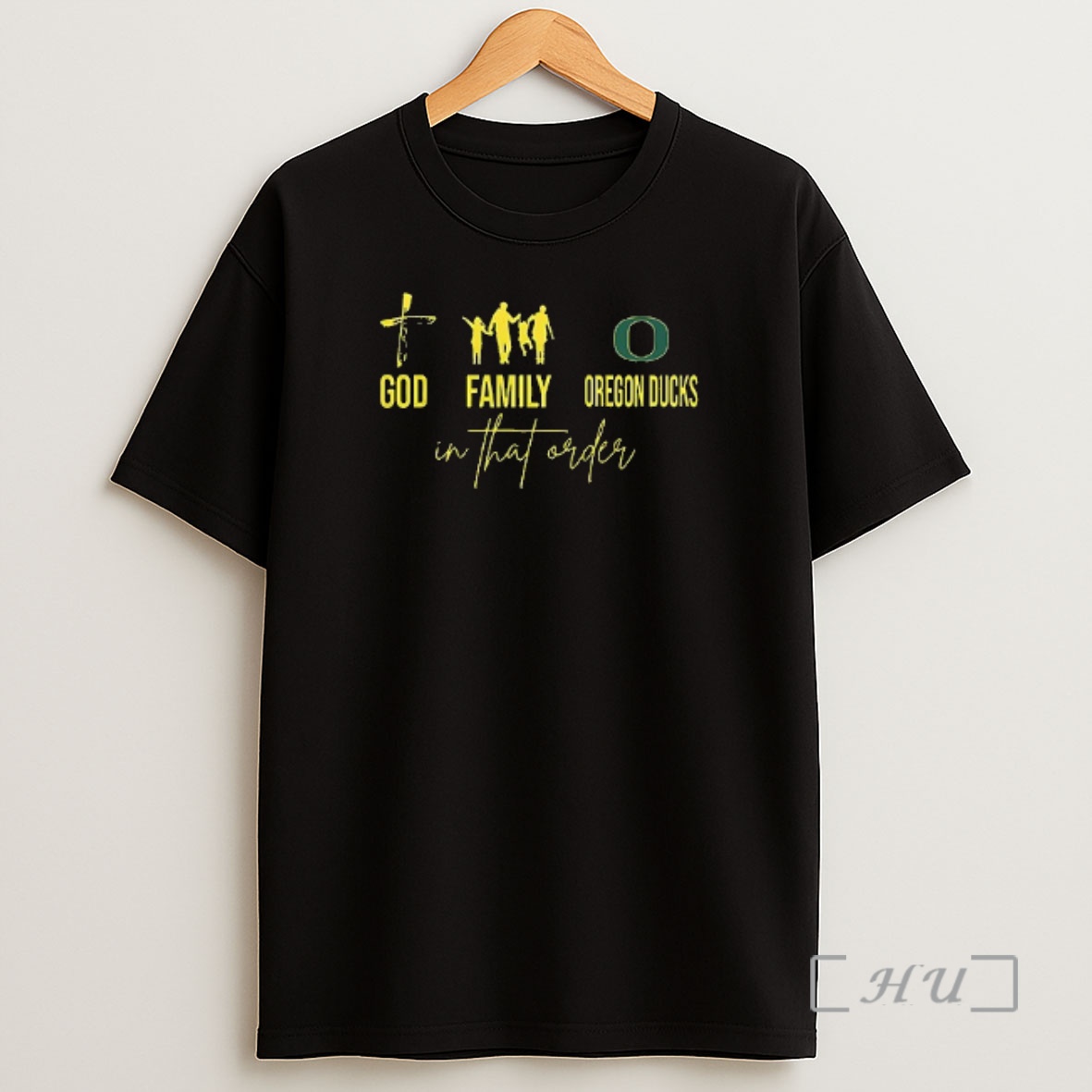 Officials God Family Oregon Ducks In That Order Double Sided Graphic Shirt Sweatshirt Tee