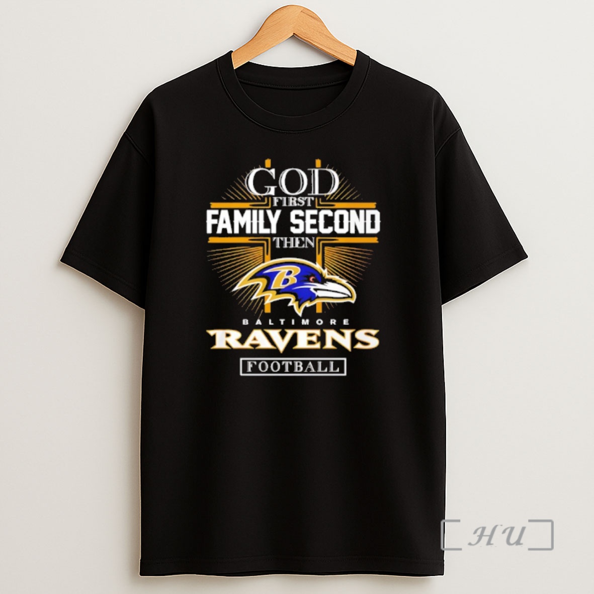Officials God First Family Second Then Baltimore Ravens Football 2025 Premium Shirt Sweatshirt Tee