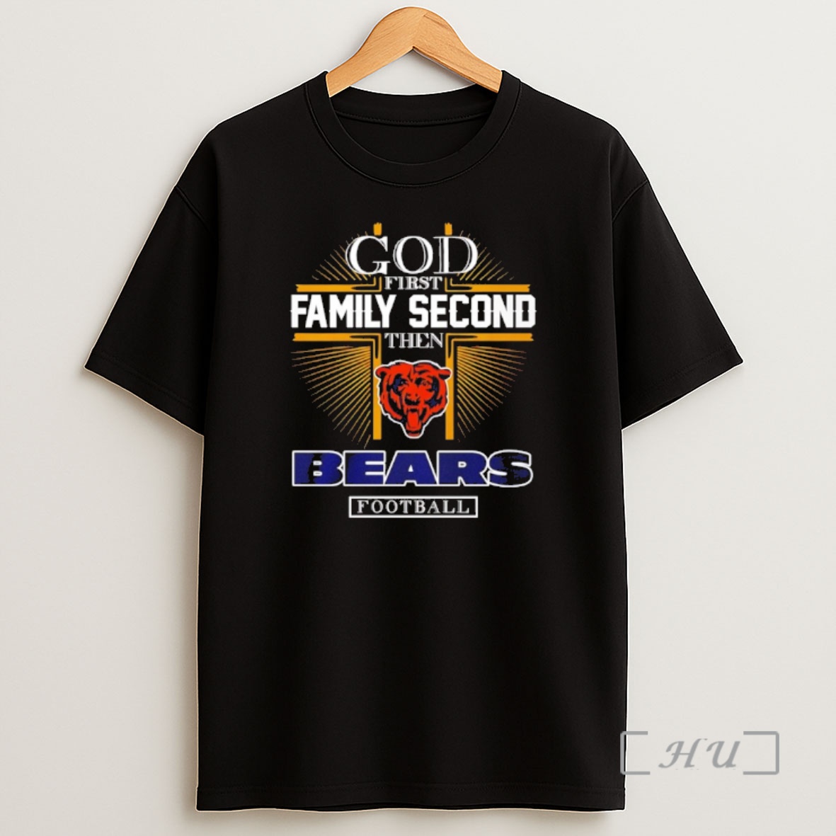 Officials God First Family Second Then Chicago Bears Football 2025 Premium Shirt Sweatshirt Tee
