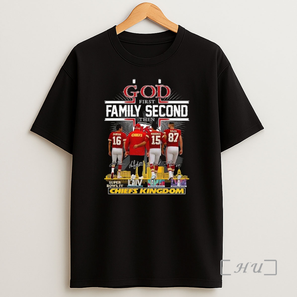 Officials God First Family Second Then Chiefs Kingdom Signature Premium Shirt Sweatshirt Tee