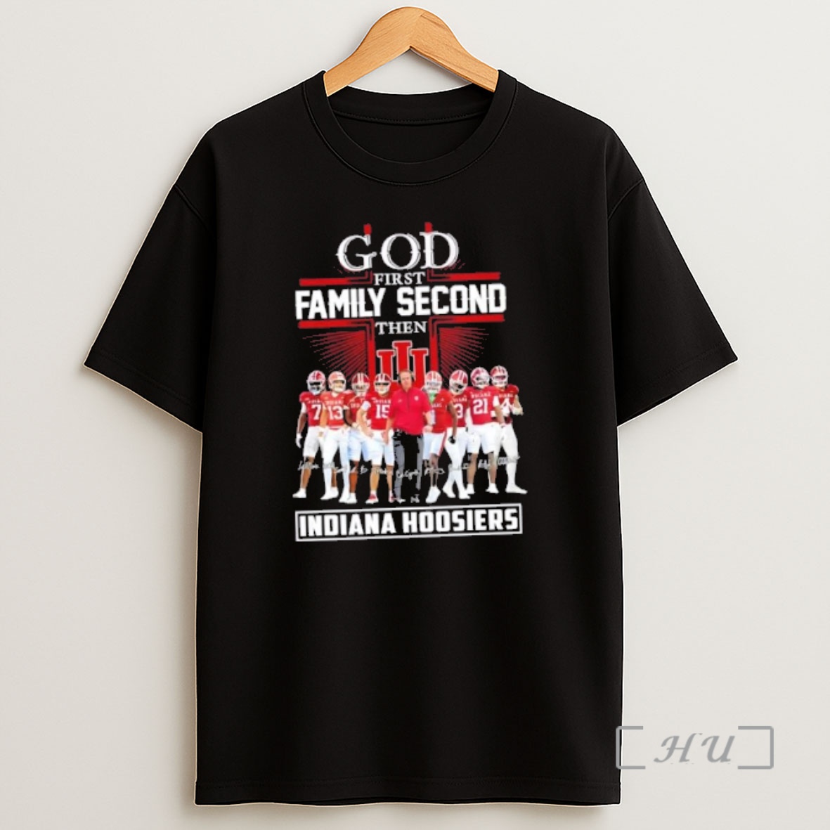 Officials God First Family Second Then Coach Curt Cignetti And Players Indiana Hoosiers Shirt Sweatshirt Tee