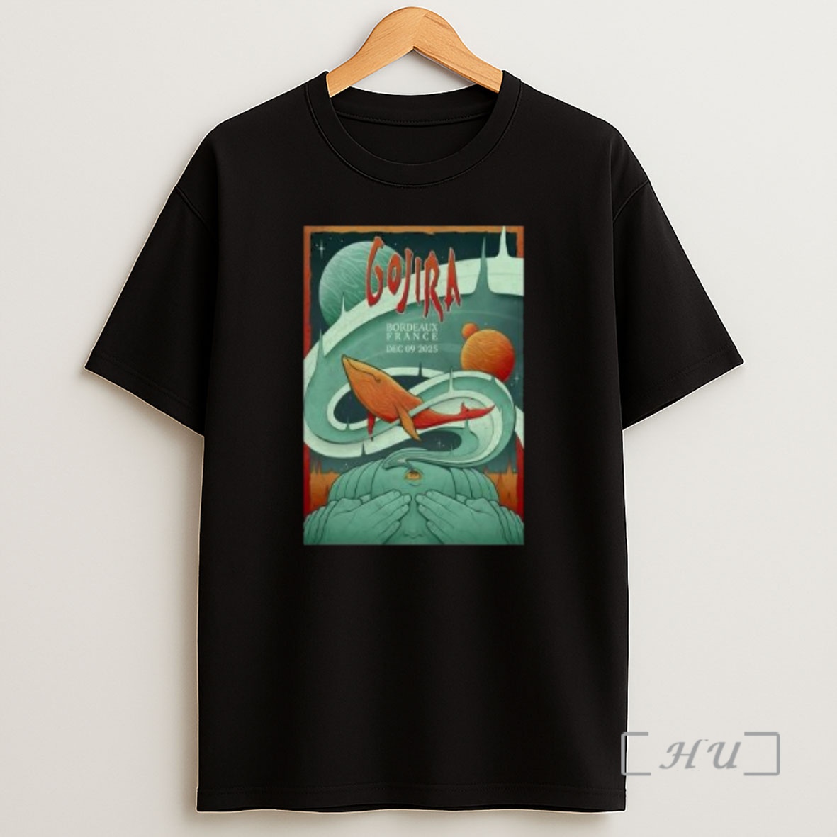 Officials Gojira December 9 2025 In Bordeaux France Circle Black Shirt Sweatshirt Tee