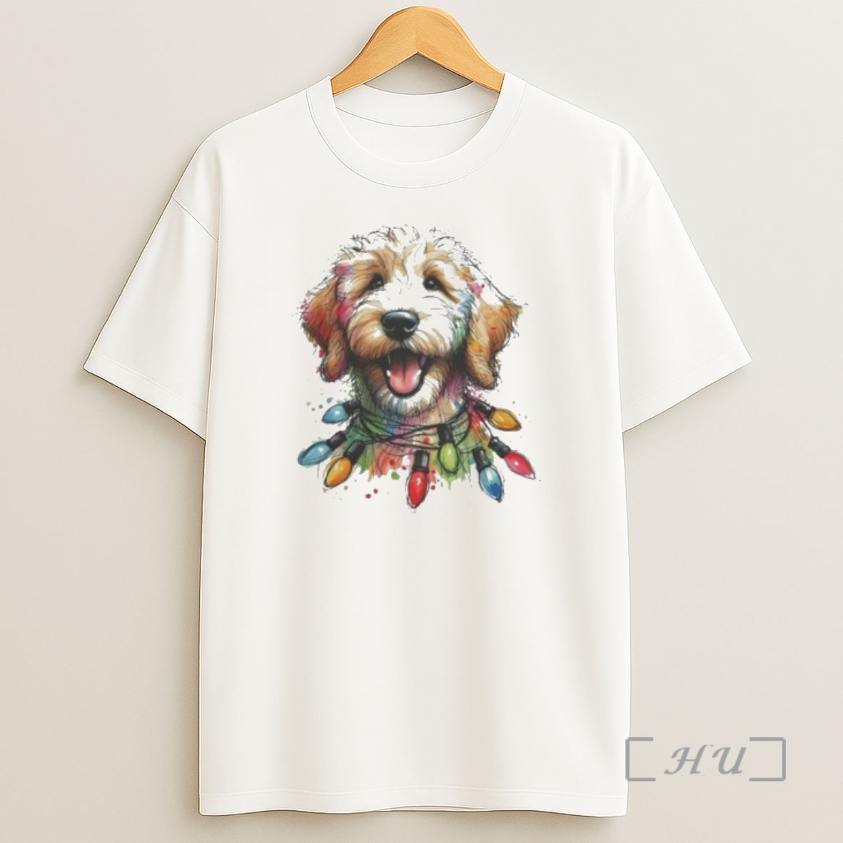 Officials Golden Doodle Dog Light Christmas Premium Shirt Sweatshirt Tee
