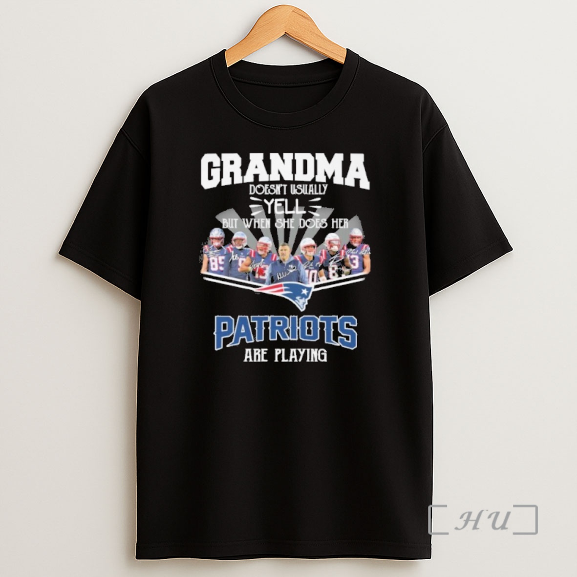 Officials Grandma Doesnt Usually Yell But When She Does Her Team Play Patriots Are Playing Premium Shirt Sweatshirt Tee