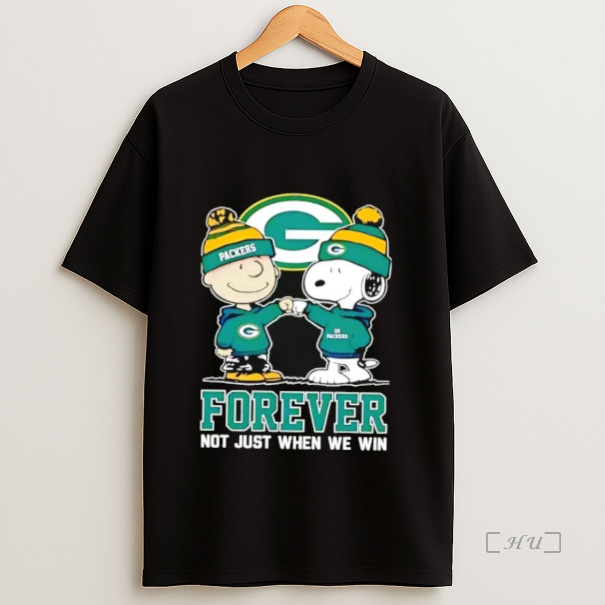 Officials Green Bay Packers Charlie Brown And Snoopy Forever Not Just When We Win Shirt Sweatshirt Tee