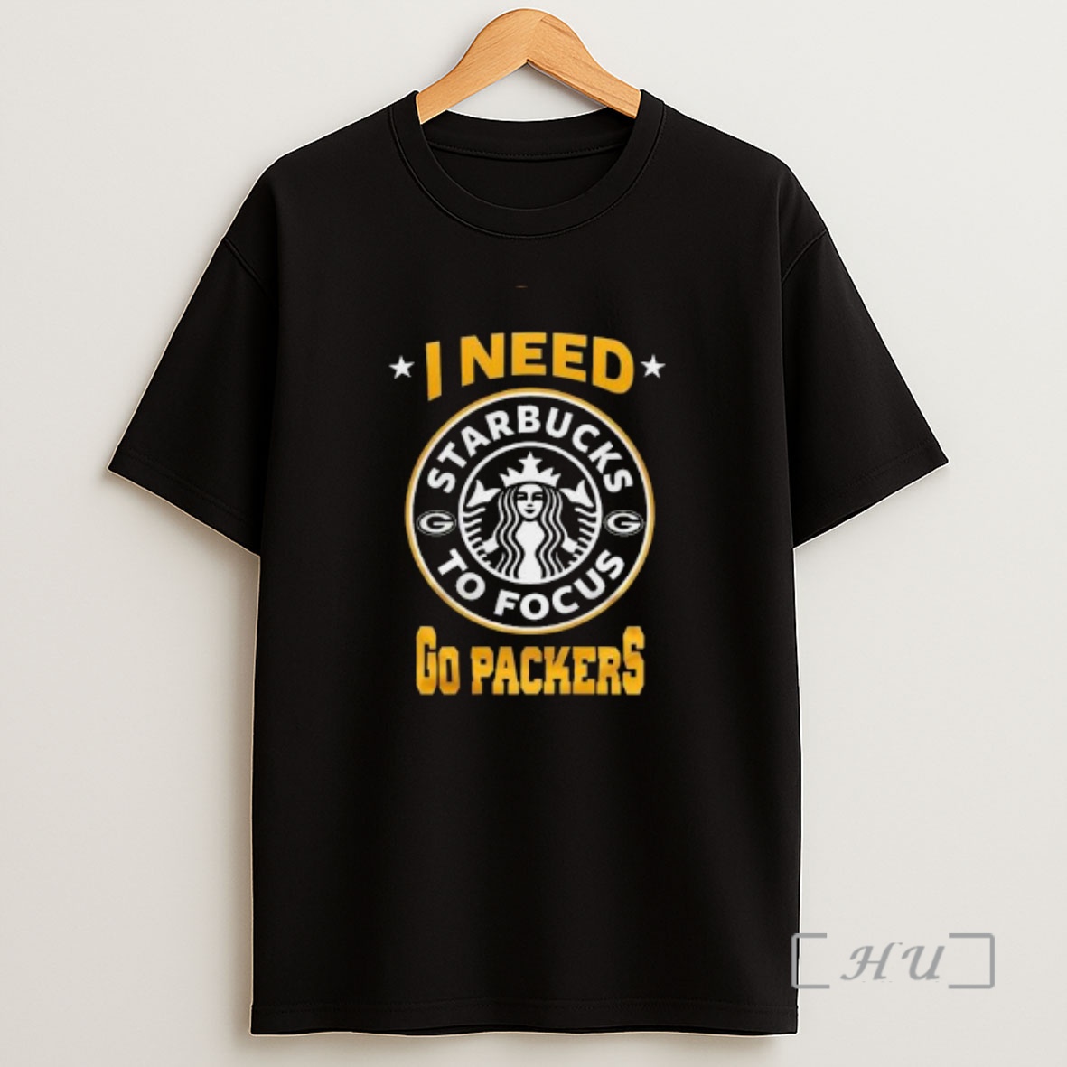 Officials Green Bay Packers I Needs Starbucks To Focus 2025 Nfl Touchdown Circle Black Premium Shirt Sweatshirt Tee