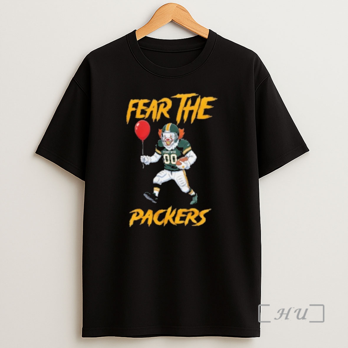 Officials Green Bay Packers Logo Fear The Pennywise Shirt Sweatshirt Tee