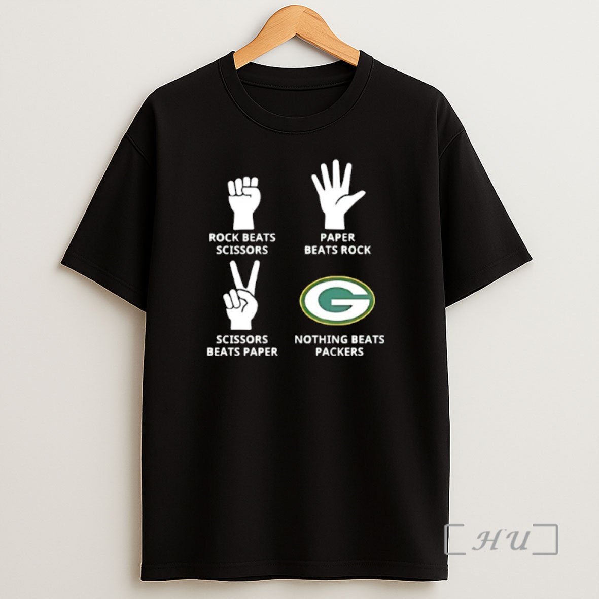Officials Green Bay Packers Nothing Beats Rock Beats Scissors Paper Beats Rock Shirt Sweatshirt Tee