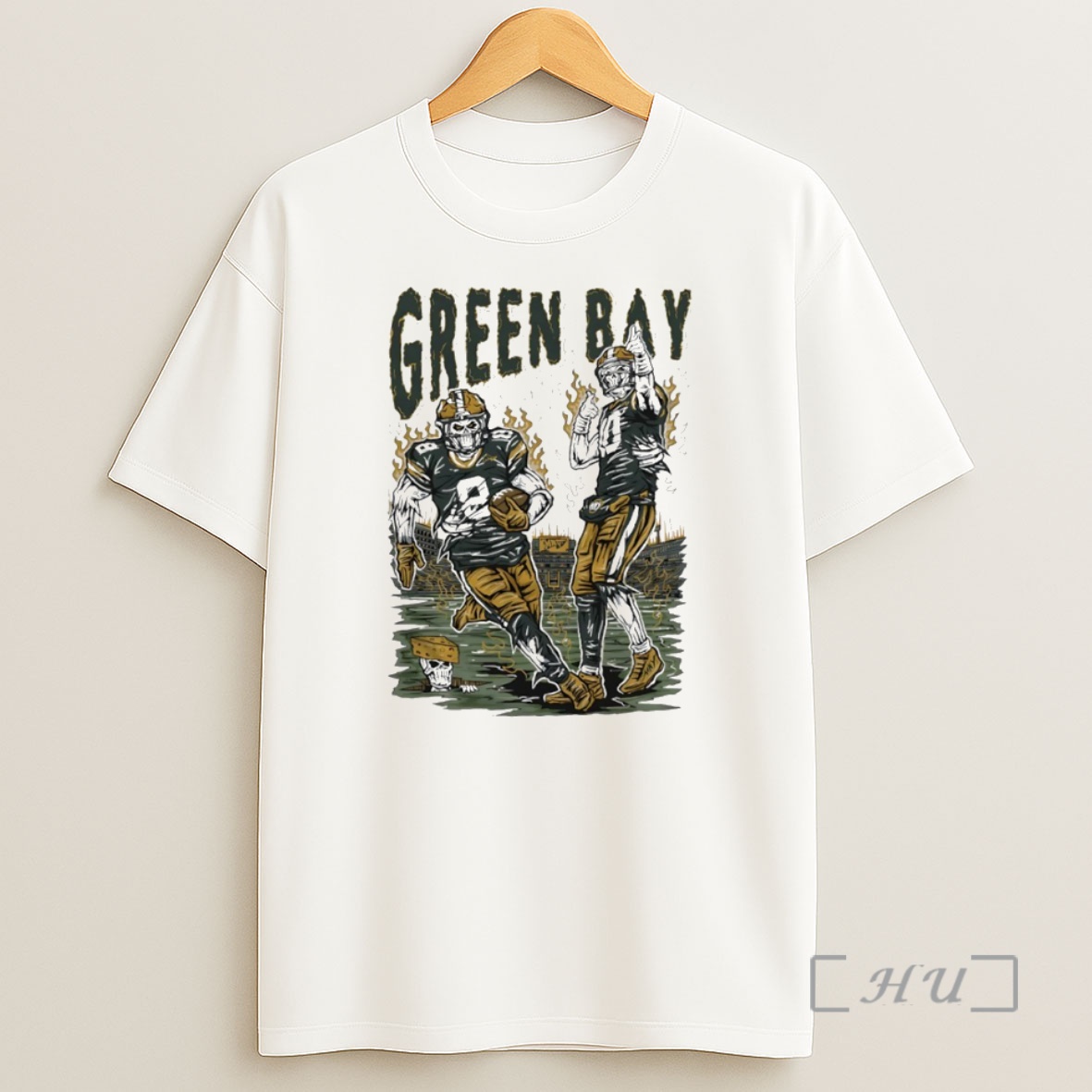 Officials Green Bay Packers Welcome To Football Skeleton Players Circle Shirt Sweatshirt Tee