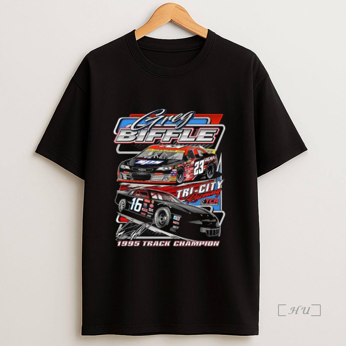 Officials Greg Biffle Tri City Raceway 1995 Track Champion Signature Long Sleve Shirt Sweatshirt Tee
