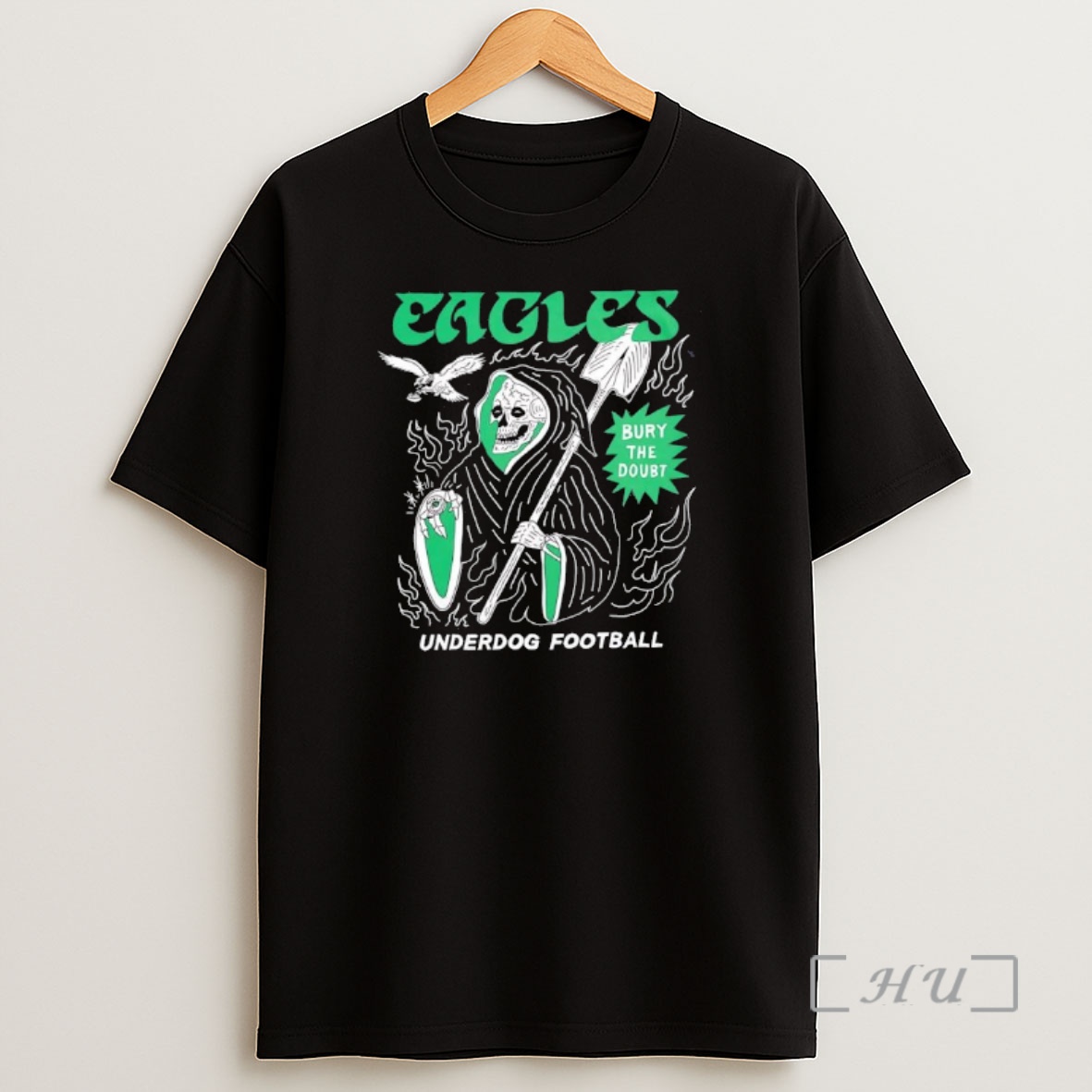 Officials Grim Reaper Philadelphia Eagles X Underdog Football Premium Shirt Sweatshirt Tee