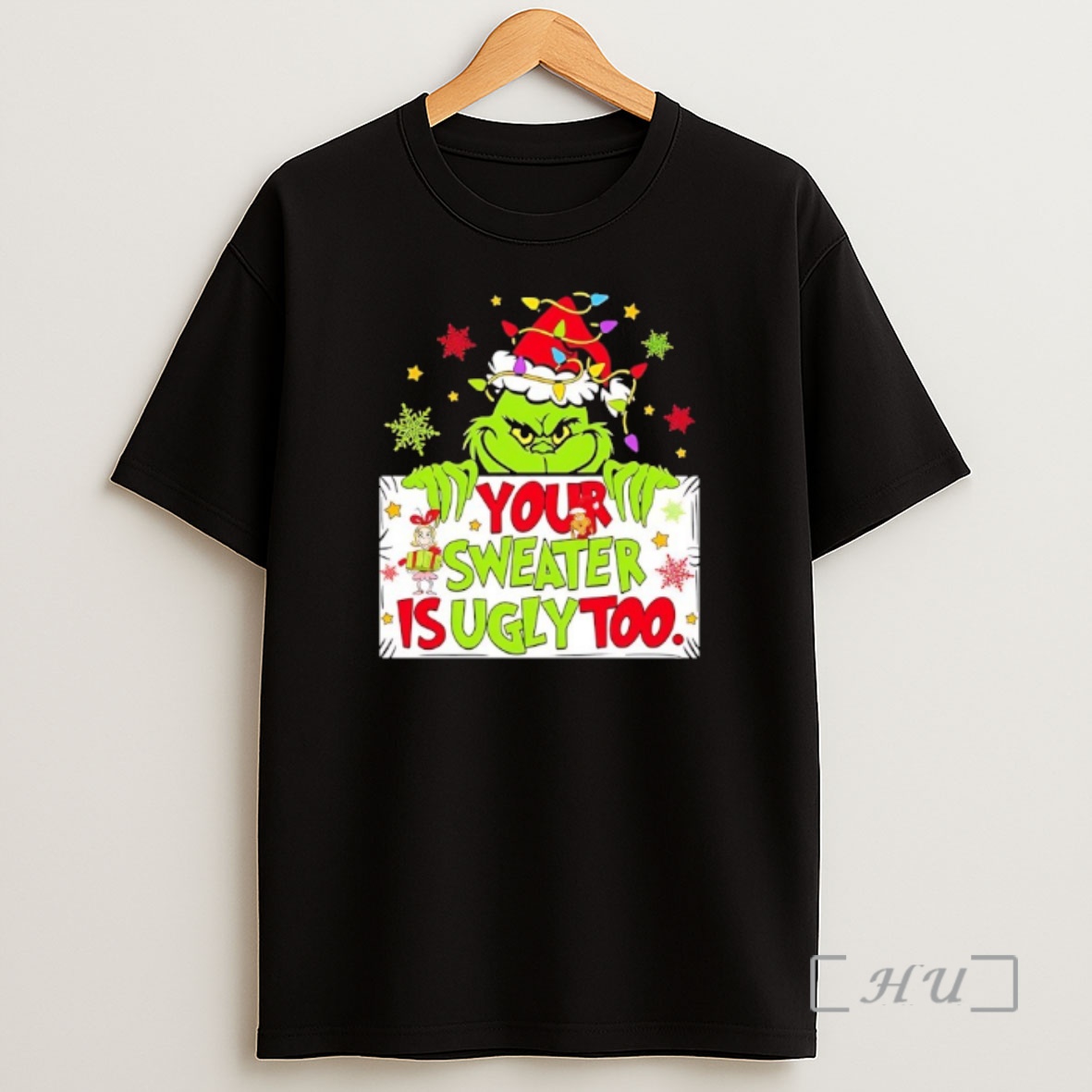 Officials Grinch Christmas Lights Yours Sweaters Is Ugly Too Premium Shirt Sweatshirt Tee