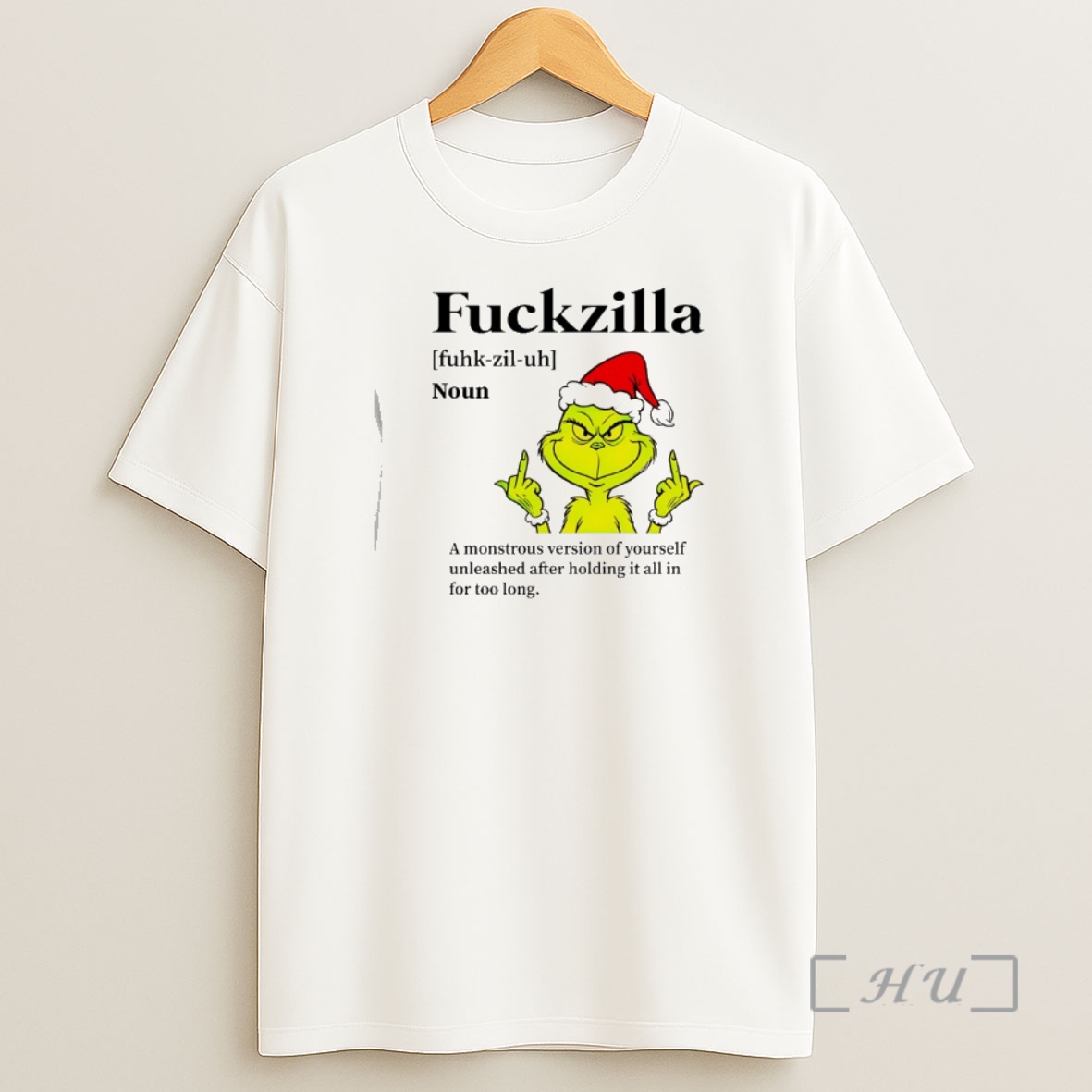 Officials Grinch Christmas Middle Finger Fuckzilla Definition A Monstrous Version Of Yourself Shirt Sweatshirt Tee