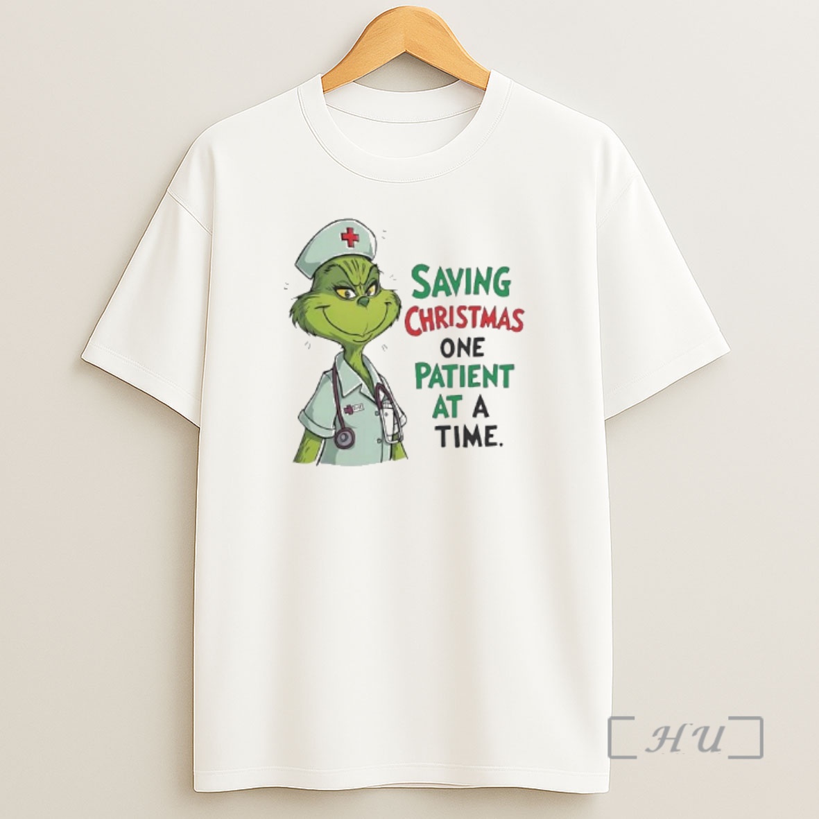 Officials Grinch Green Saving Christmas One Patient At A Time Nurse Shirt Sweatshirt Tee