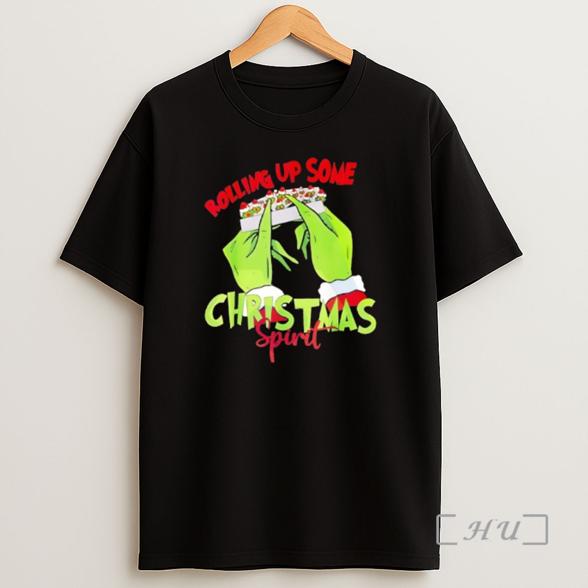 Officials Grinch Hands Rolling Joint Christmas Spirit Shirt Sweatshirt Tee