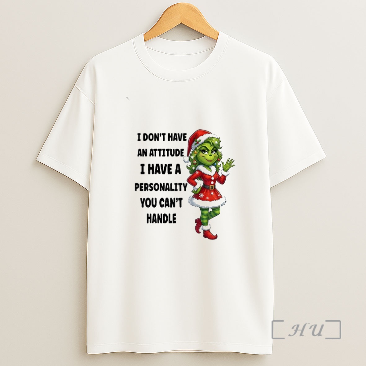 Officials Grinch Santa I Dont Have An Attitude I Have A Personality You Cant Handle Christmas Shirt Sweatshirt Tee