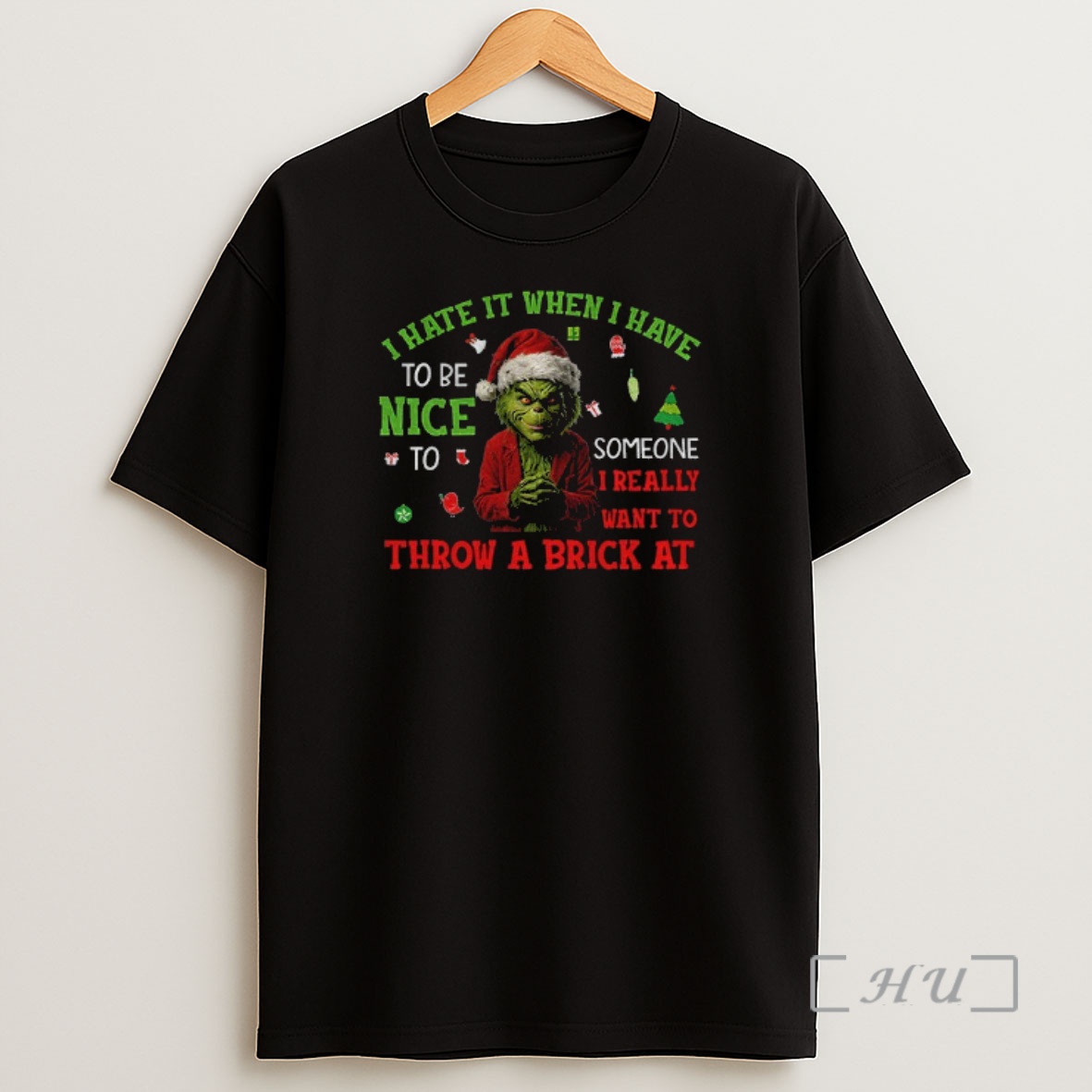 Officials Grinch Santa I Try To Be Nice I Really Want To Throw A Brick At Someone Christmas Shirt Sweatshirt Tee