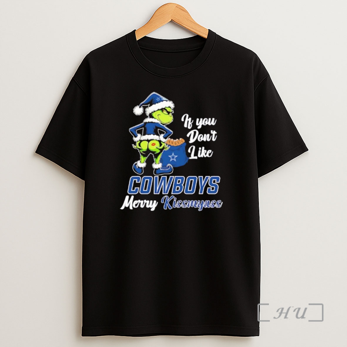 Officials Grinch Santa If You Dont Like Dallas Cowboys Merry Kissmyass Christmas Shirt Sweatshirt Tee