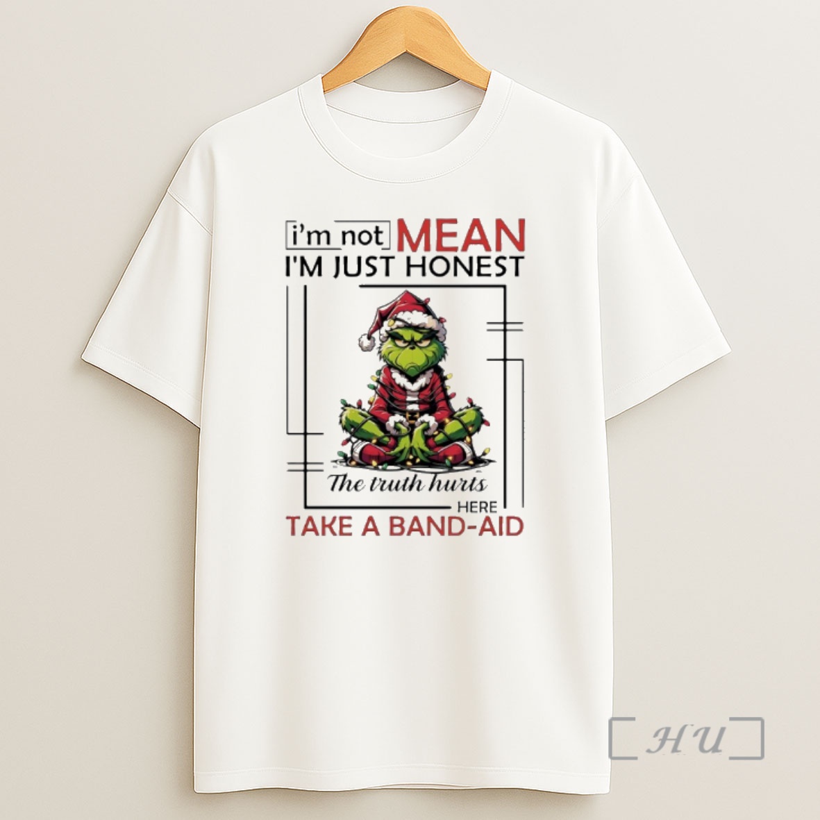 Officials Grinch Santa Im Not Mean Im Just Honest The Truth Hurts Here Take A Band Aid Premium Shirt Sweatshirt Tee