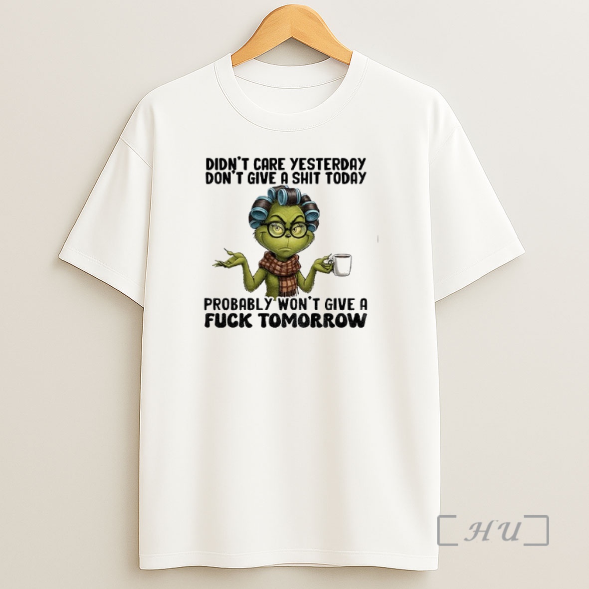 Officials Grinch Santa Didnt Care Yesterday Dont Give A Shit Today Christmas Shirt Sweatshirt Tee