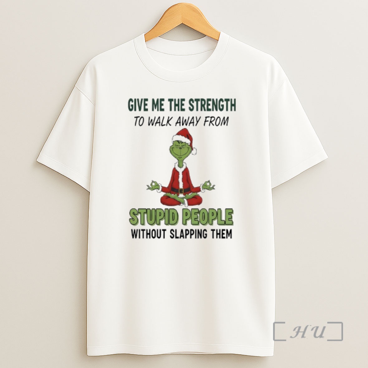 Officials Grinch Santa Give Me The Strength To Walk Away From Stupid People Without Slapping Them Shirt Sweatshirt Tee