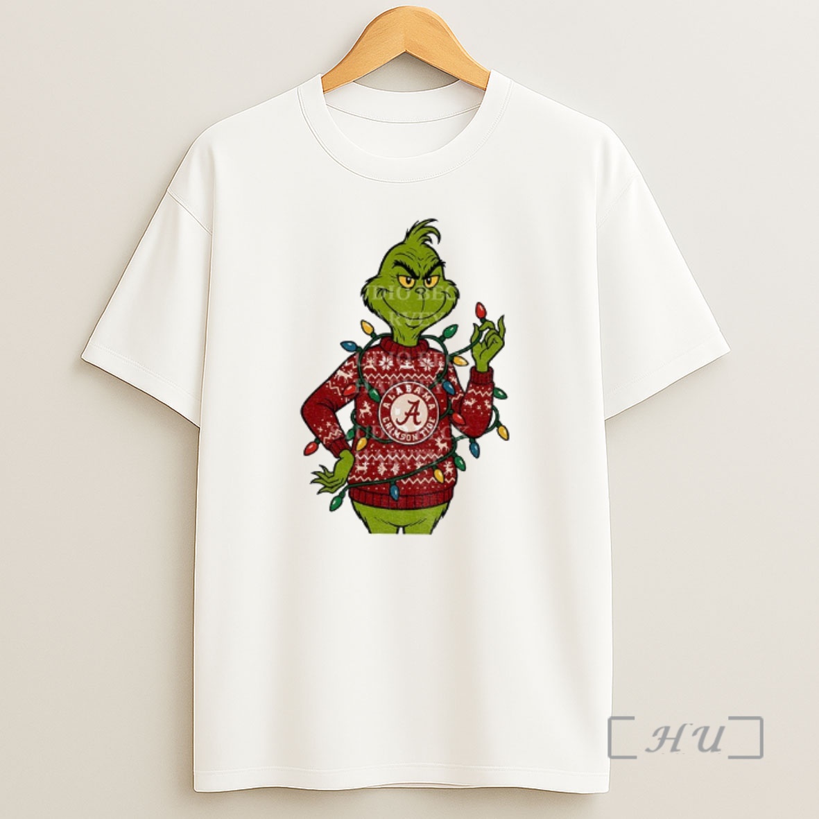 Officials Grinch Santa Hat Alabama Crimson Tide Football Christmas 2025 Shirt Sweatshirt Tee