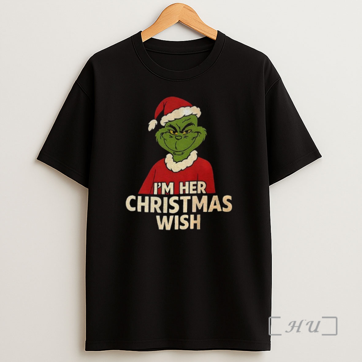 Officials Grinch Santa Hat Im Her Christmas Wish Merry Xmas Premium Shirt Sweatshirt Tee