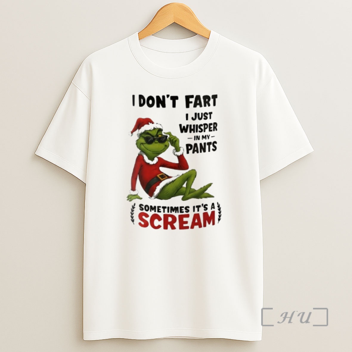 Officials Grinch Santa I Dont Fart I Just Whisper In My Pants Sometimes Its A Scream Premium Shirt Sweatshirt Tee