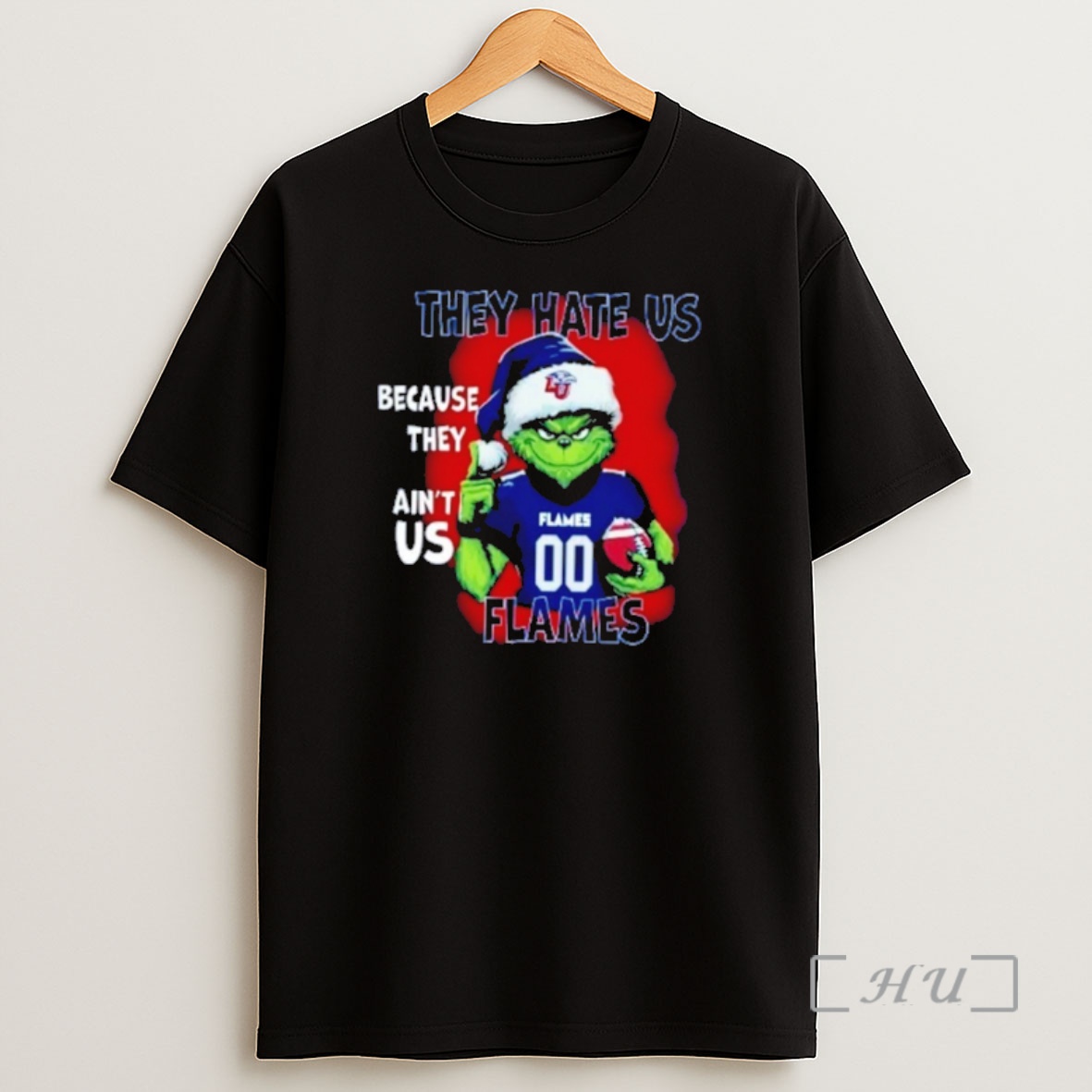 Officials Grinch Santa They Hate Us Because They Aint Us Liberty Flames Shirt Sweatshirt Tee