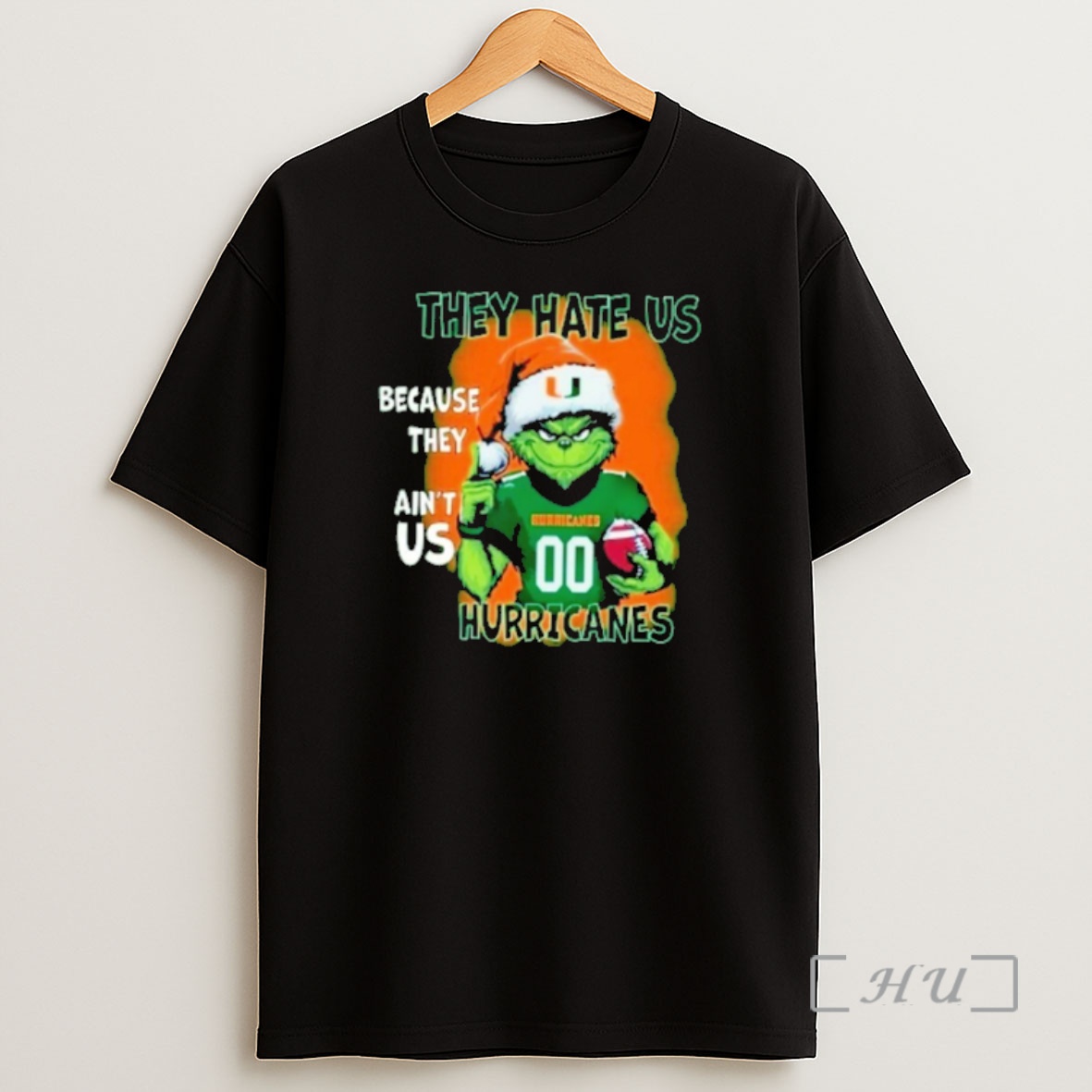Officials Grinch Santa They Hate Us Because They Aint Us Miami Hurricanes Shirt Sweatshirt Tee