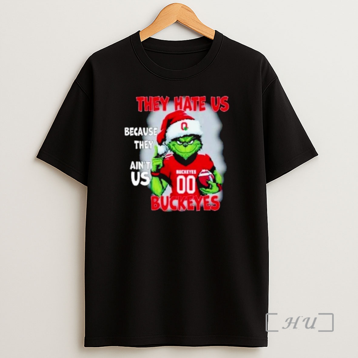 Officials Grinch Santa They Hate Us Because They Aint Us Ohio State Buckeyes Ornaments Shirt Sweatshirt Tee