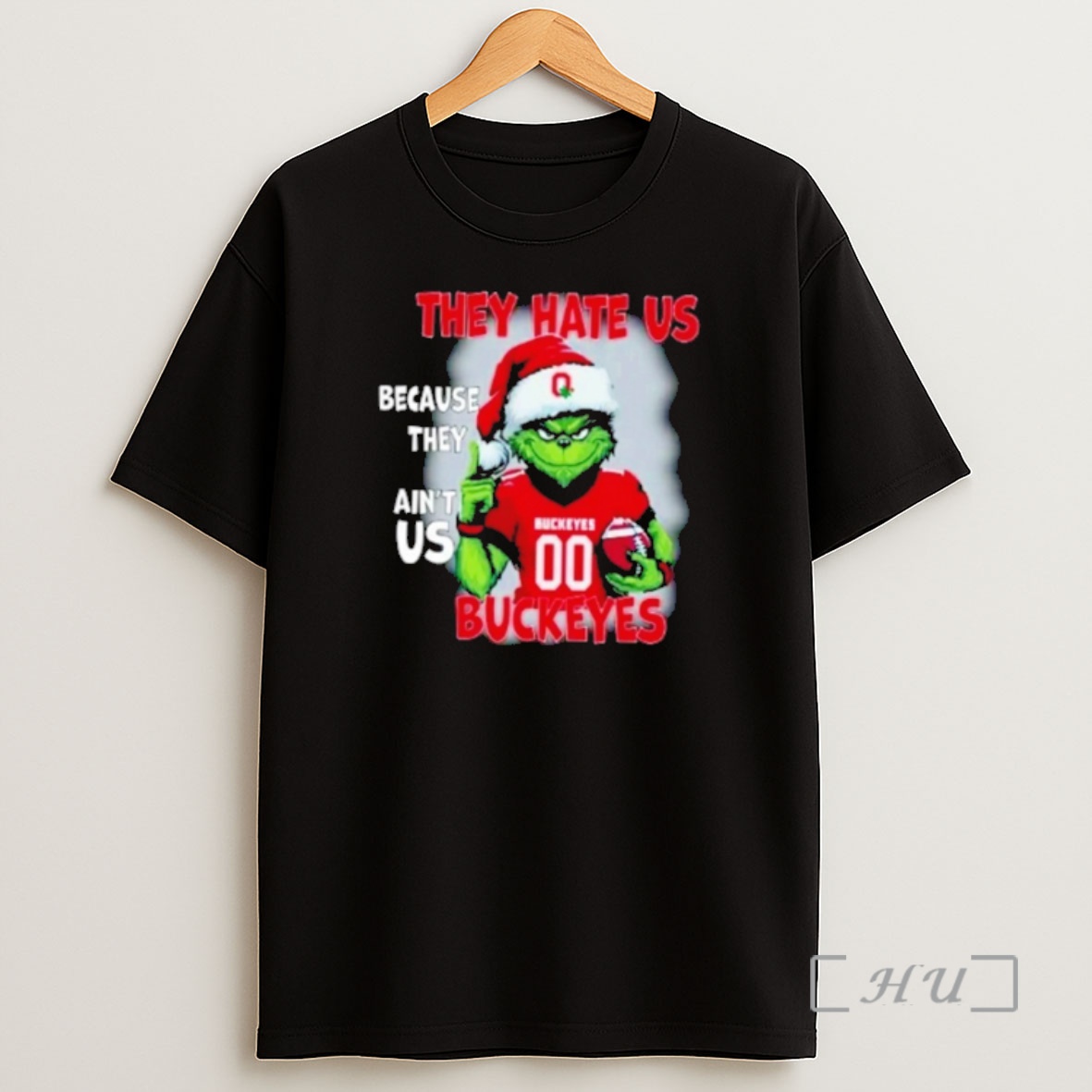 Officials Grinch Santa They Hate Us Because They Aint Us Ohio State Buckeyes Shirt Sweatshirt Tee