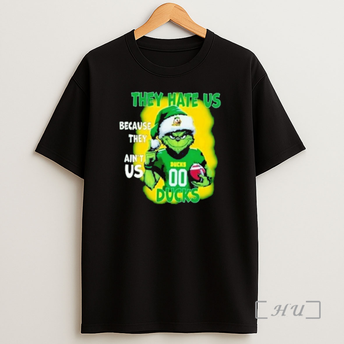 Officials Grinch Santa They Hate Us Because They Aint Us Oregon Ducks Shirt Sweatshirt Tee