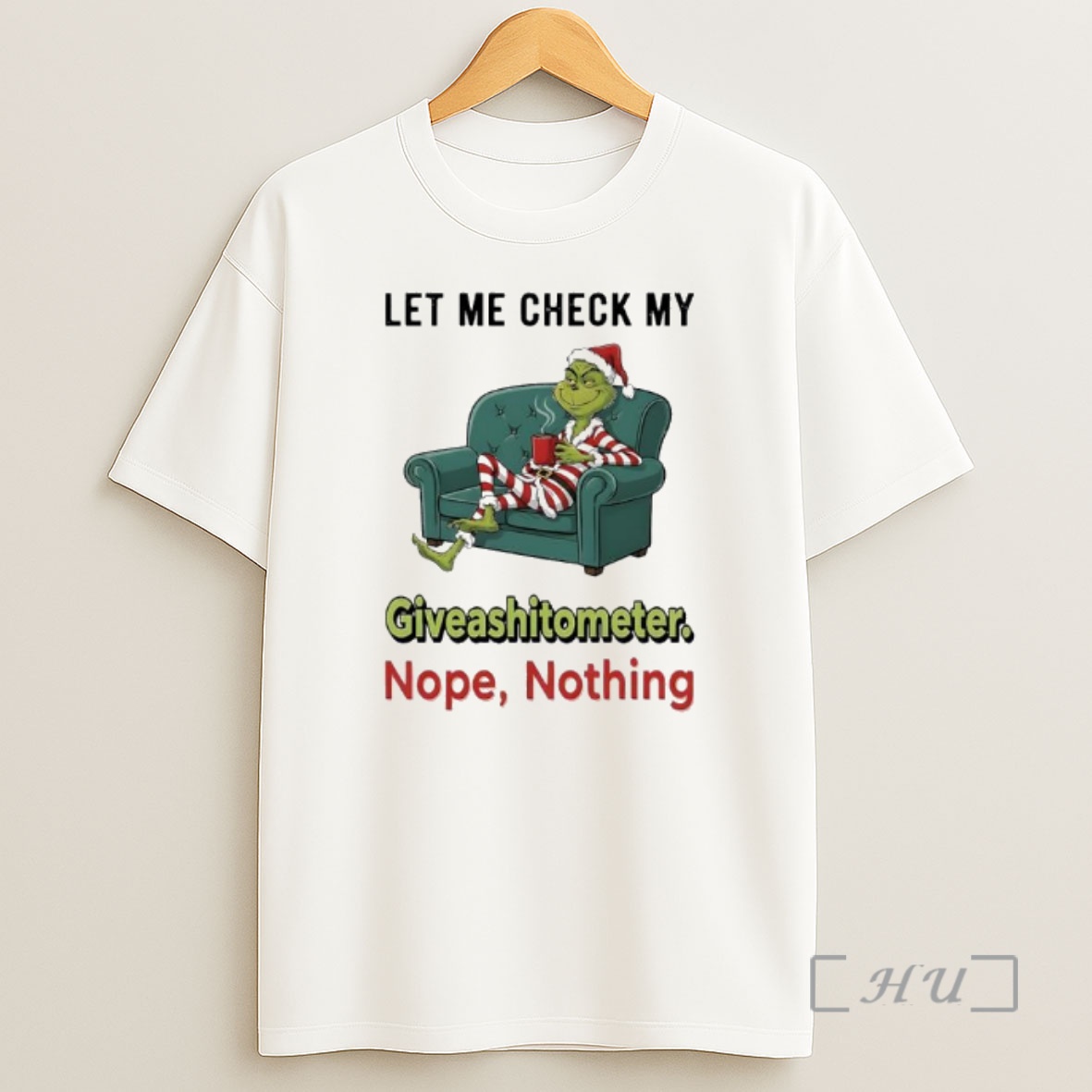 Officials Grinch Xmas Let Me Check My Giveashitometer Nope Nothing Shirt Sweatshirt Tee