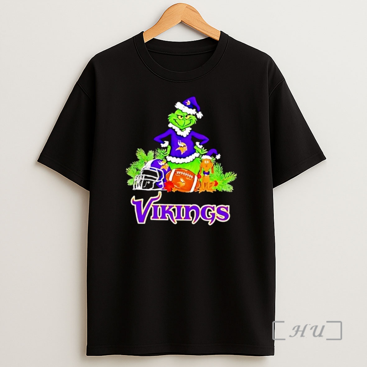 Officials Grinch And Max Dog Minnesota Vikings Football Merry Christmas Premium Shirt Sweatshirt Tee