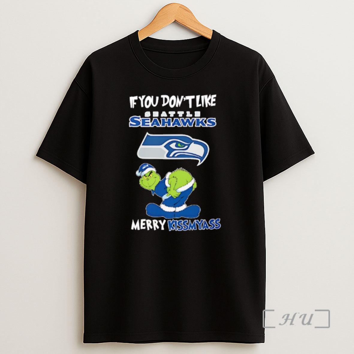 Officials Grinch Ass Seattle Seahawks If You Dont Like Merry Kissmyass Christmas Shirt Sweatshirt Tee