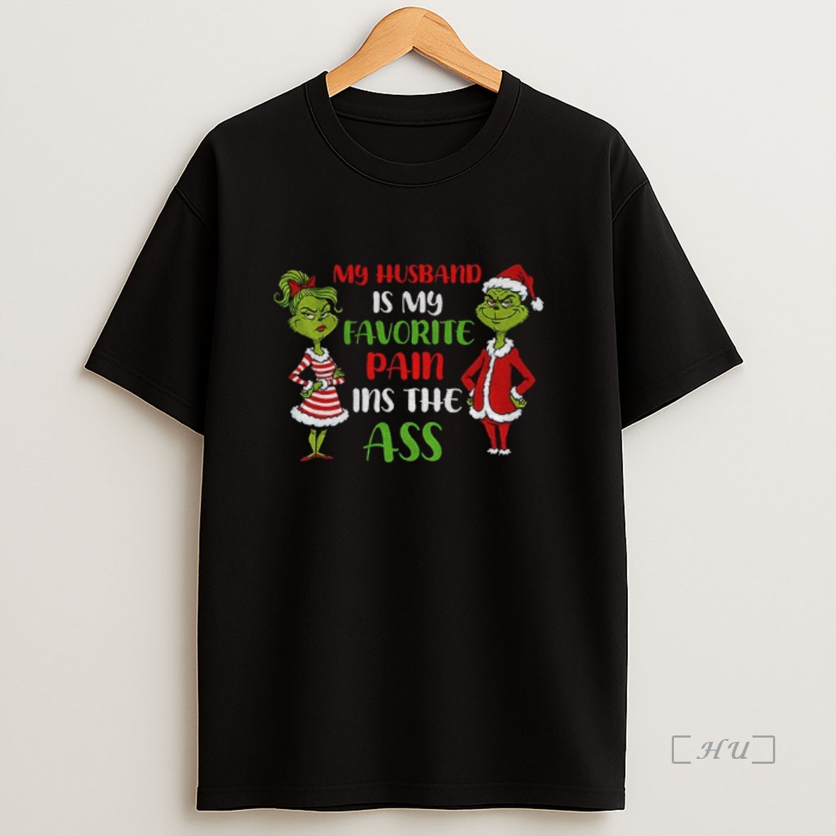 Officials Grinch Couple My Husband Is My Favorite Pain In The Ass Christmas Shirt Sweatshirt Tee