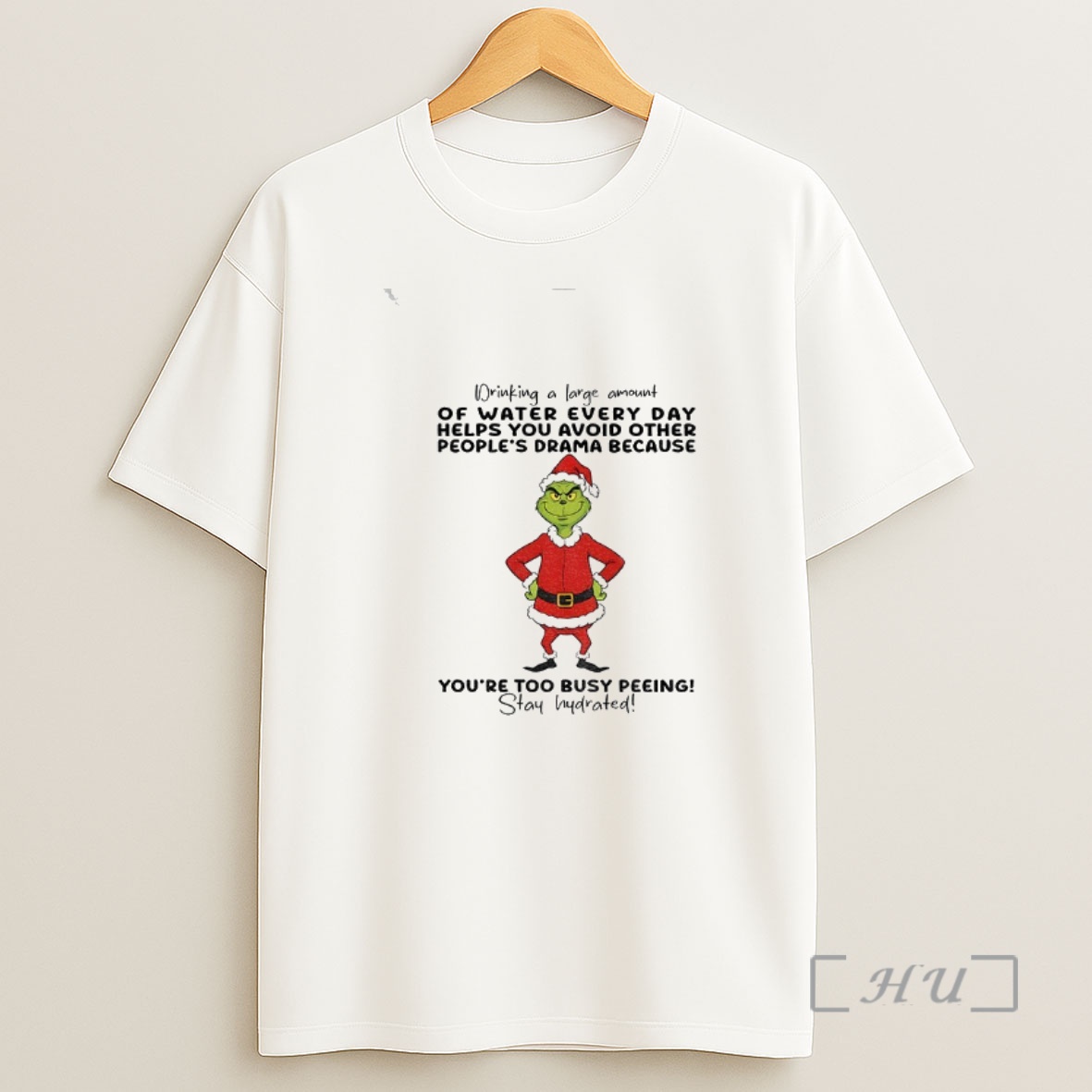 Officials Grinch Drinking A Large Amount Of Water Every Day Helps You Avoid Other Peoples Drama Santa Xmas Shirt Sweatshirt Tee