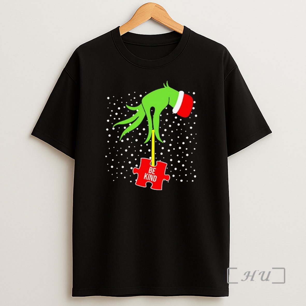 Officials Grinch Hand Be Kind Puzzle Autism Awareness Christmas Shirt Sweatshirt Tee