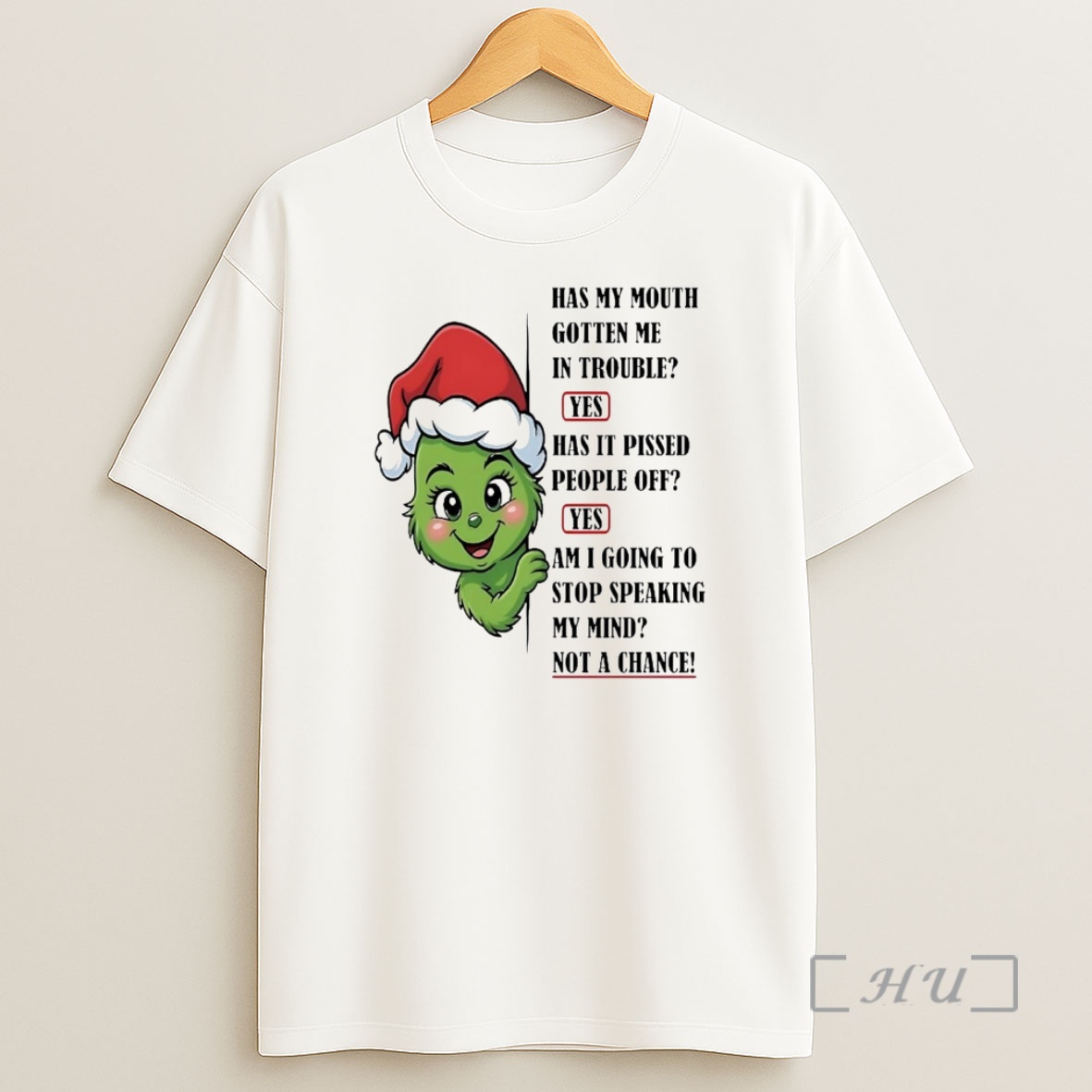 Officials Grinch Has My Mouth Gotten Me In Trouble Pissed People Off Christmas Shirt Sweatshirt Tee