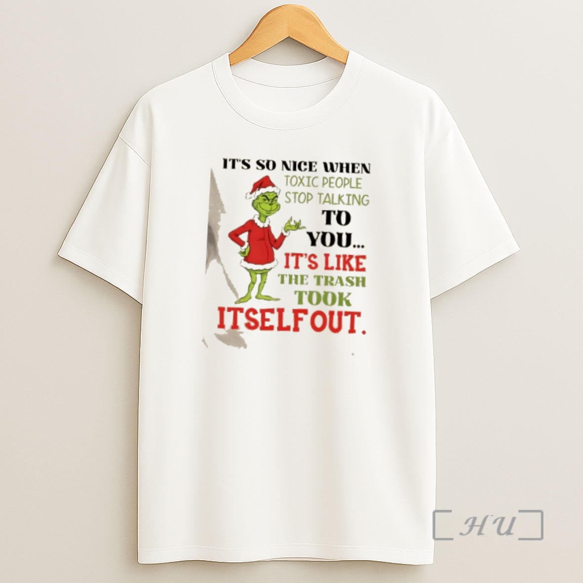 Officials Grinch Its So Nice When Toxic People Stop Talking To You Its Like The Trash Took Itself Out Christmas Shirt Sweatshirt Tee