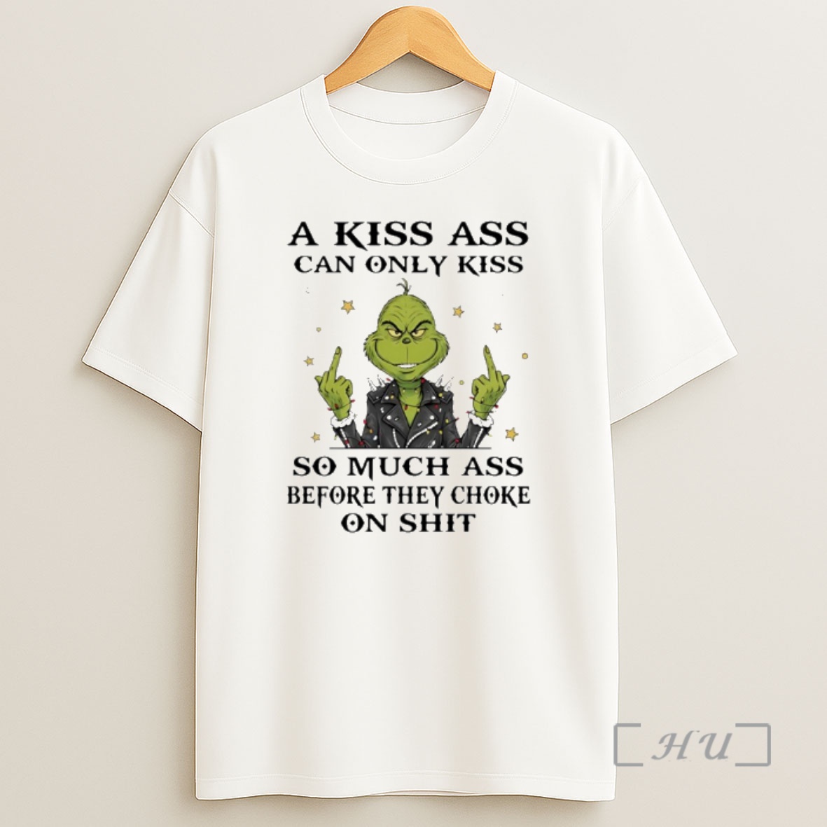 Officials Grinch Middle Finger A Kiss Ass Can Only Kiss So Much Ass Before They Choke On Shit Shirt Sweatshirt Tee