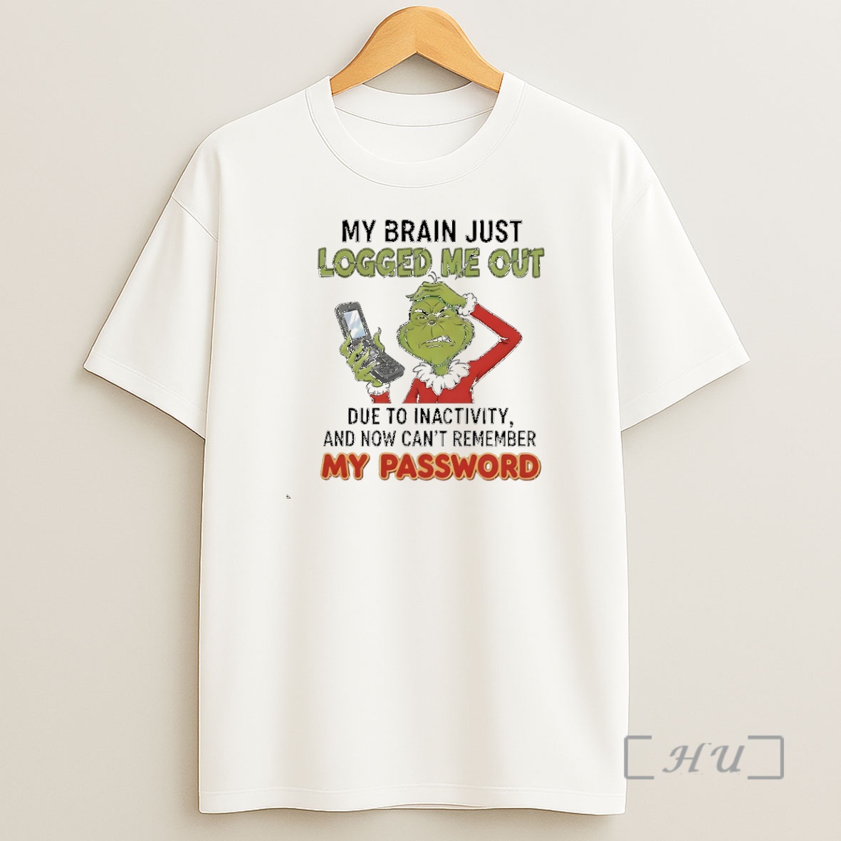 Officials Grinch My Brain Just Logged Me Out Circle Premium Shirt Sweatshirt Tee