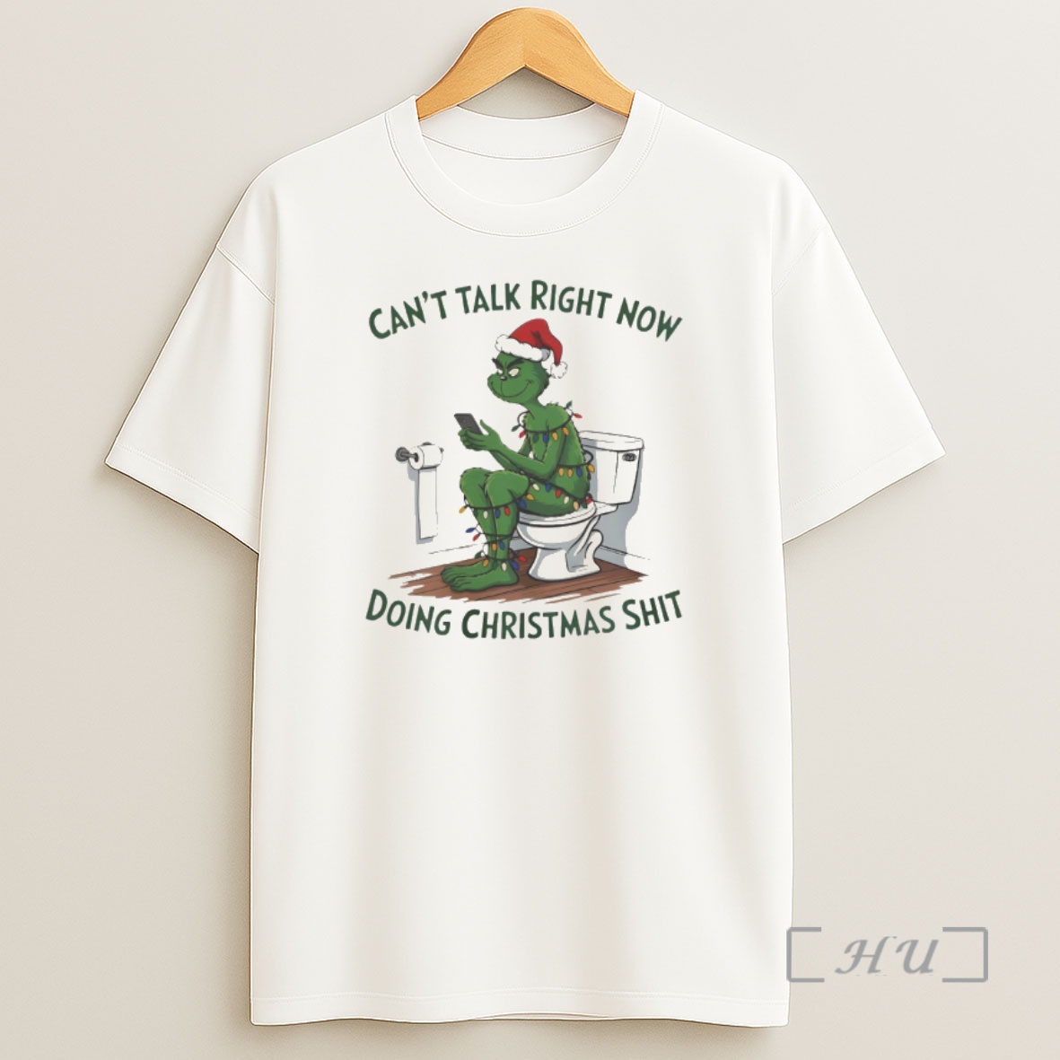 Officials Grinch On Toilet Cant Talk Right Now Doing Christmas Shit Merry Xmas Shirt Sweatshirt Tee