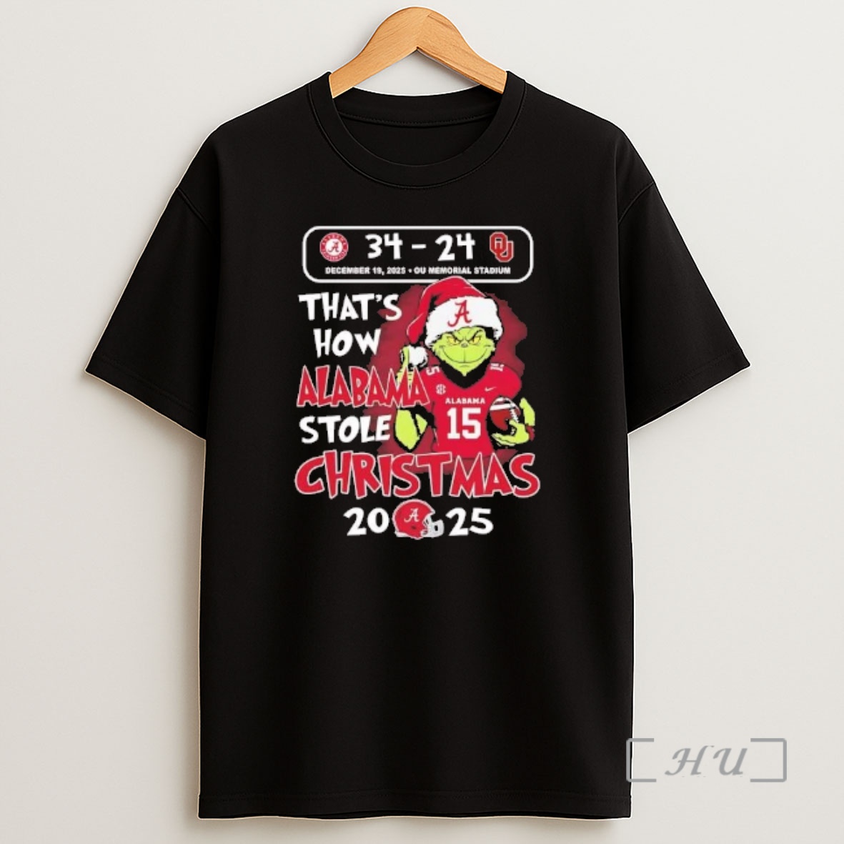 Officials Grinch Thats How Alabama Stole Christmas Crimson Tide Vs Sooners Scored 2025 Shirt Sweatshirt Tee