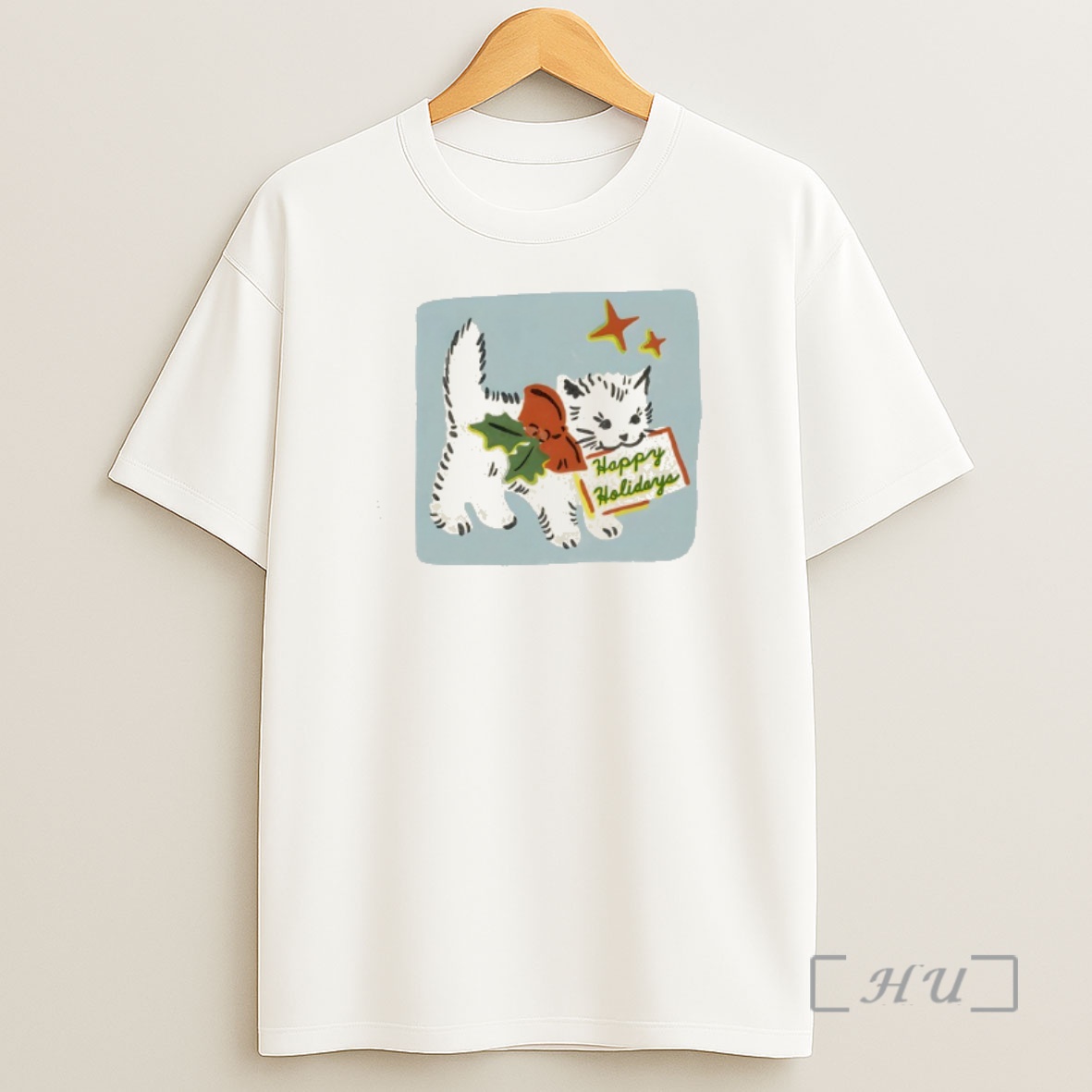 Officials Happy Holidays Cat Yarrow Goods Shirt Sweatshirt Tee